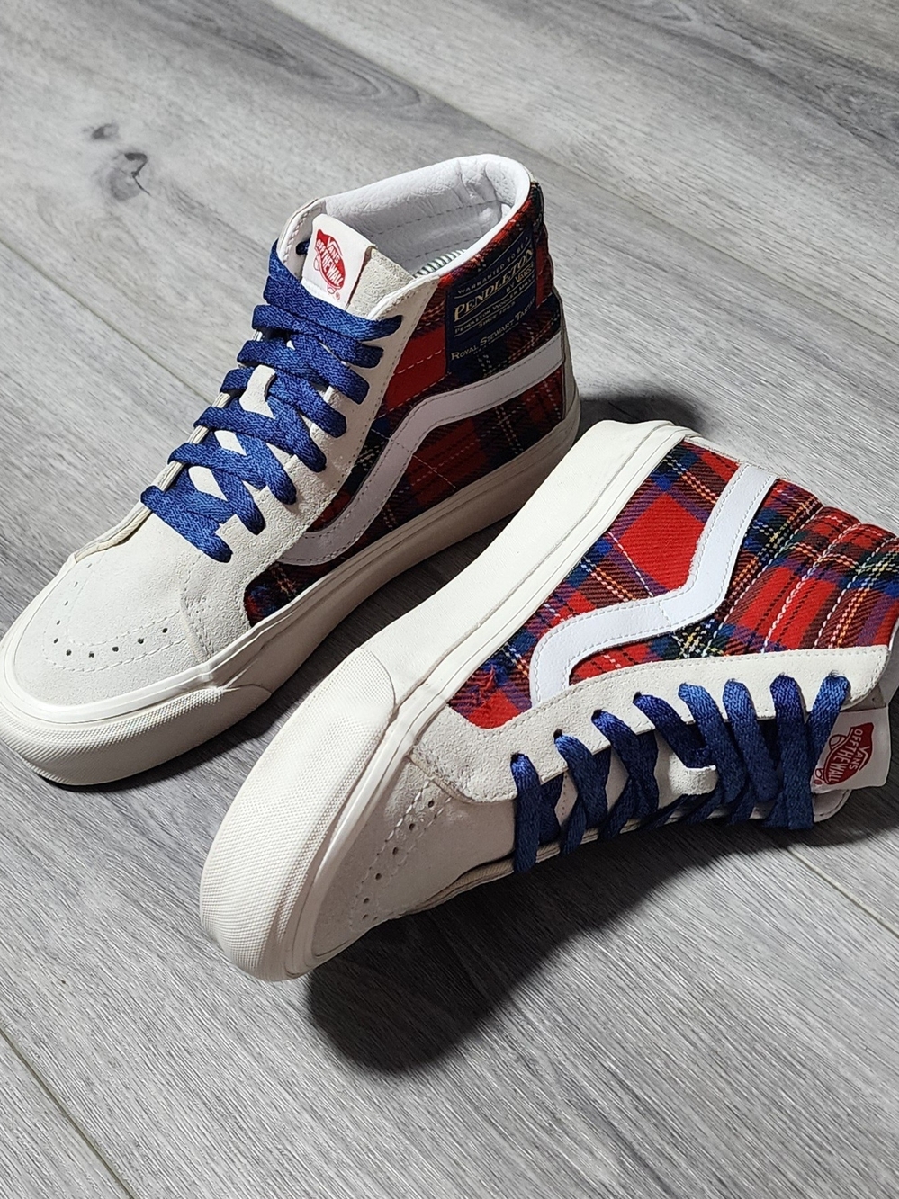 Pendleton X Vans Sk8 Hi 38 DX Royal Stewart Tartan Sneakers Womens Size 8.5
